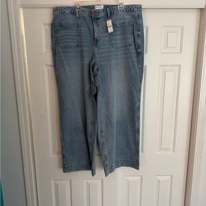 Lane Bryant Blue Flare Wide Leg Jeans